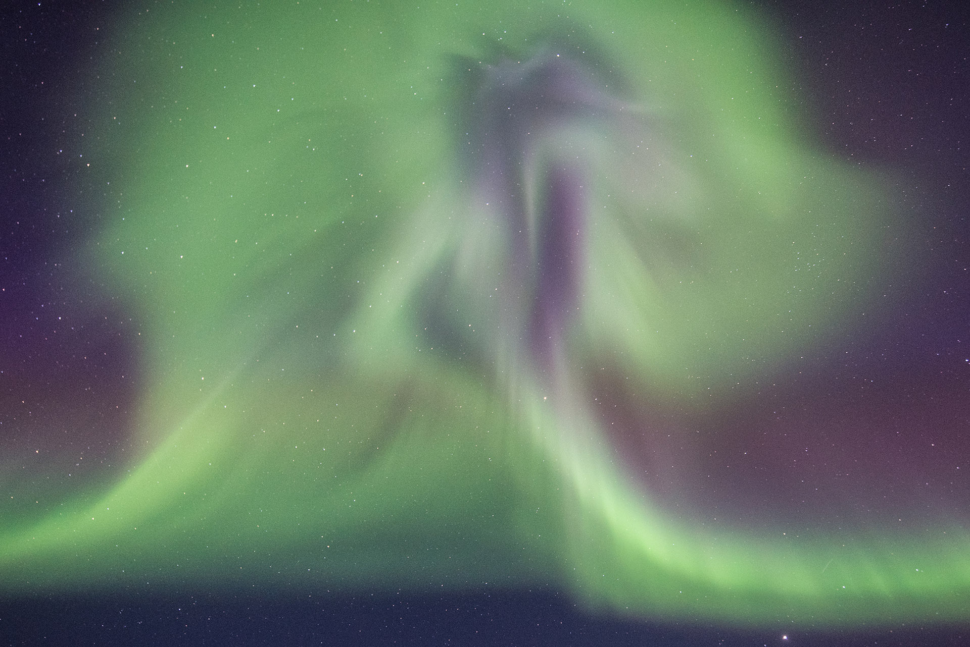 aurora corona east iceland