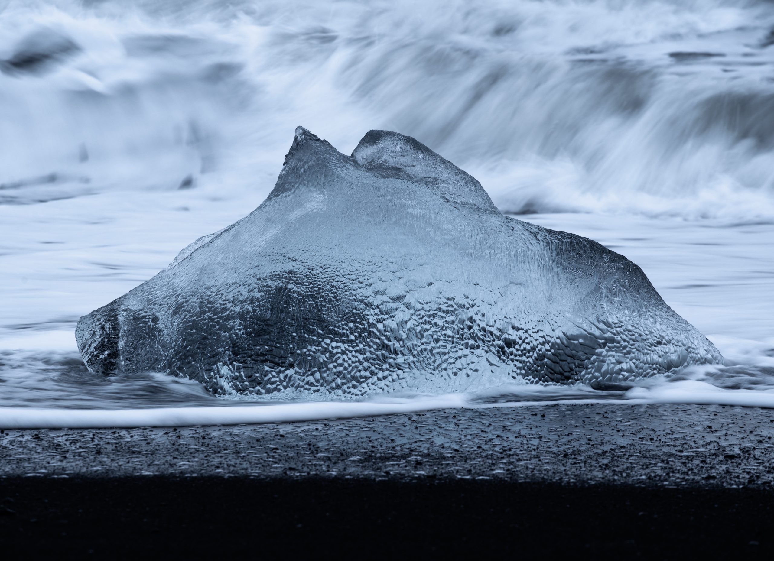 Iceberg on Diamond Beach in Iceland