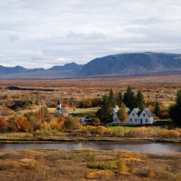 Looking out over Thingvellir National Park on the Golden Circle route