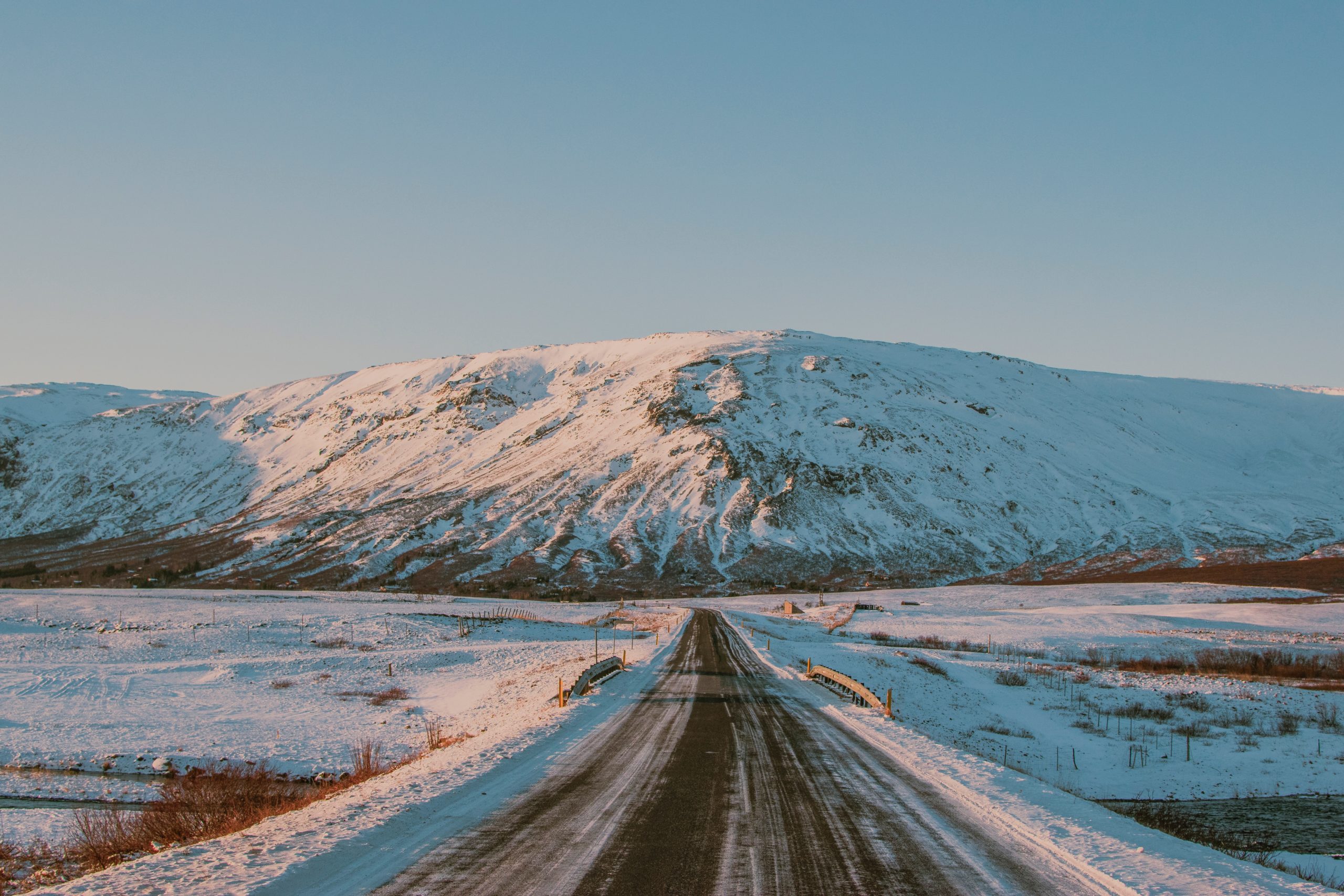 Driving the Golden Circle in Iceland in winter