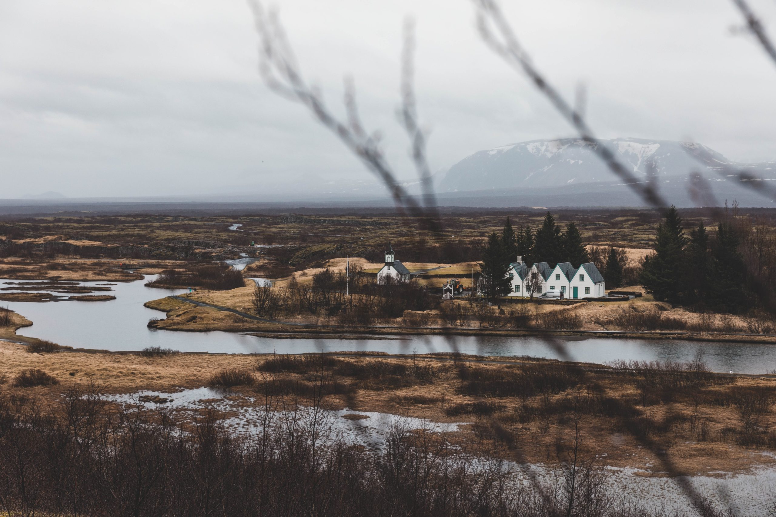 Serene Lake Thingvallavatn of Iceland