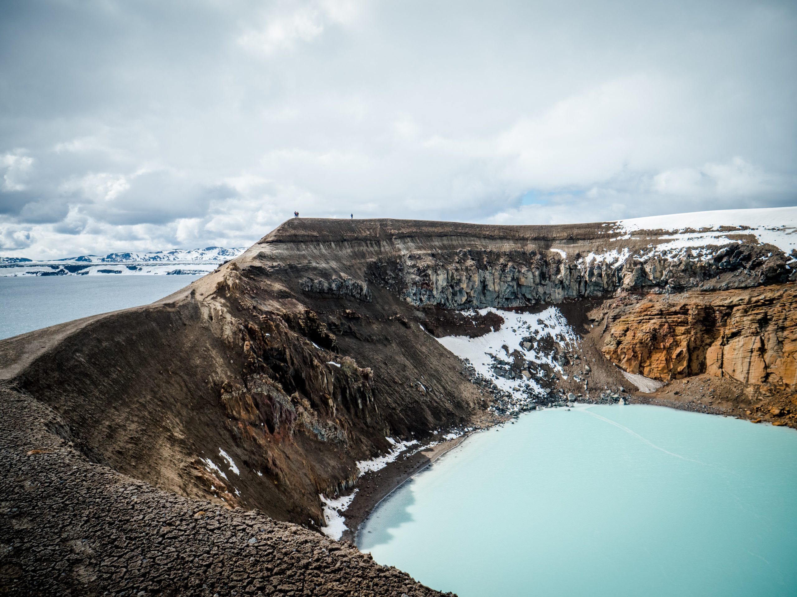 Viti crater lake in the Icelandic highlands