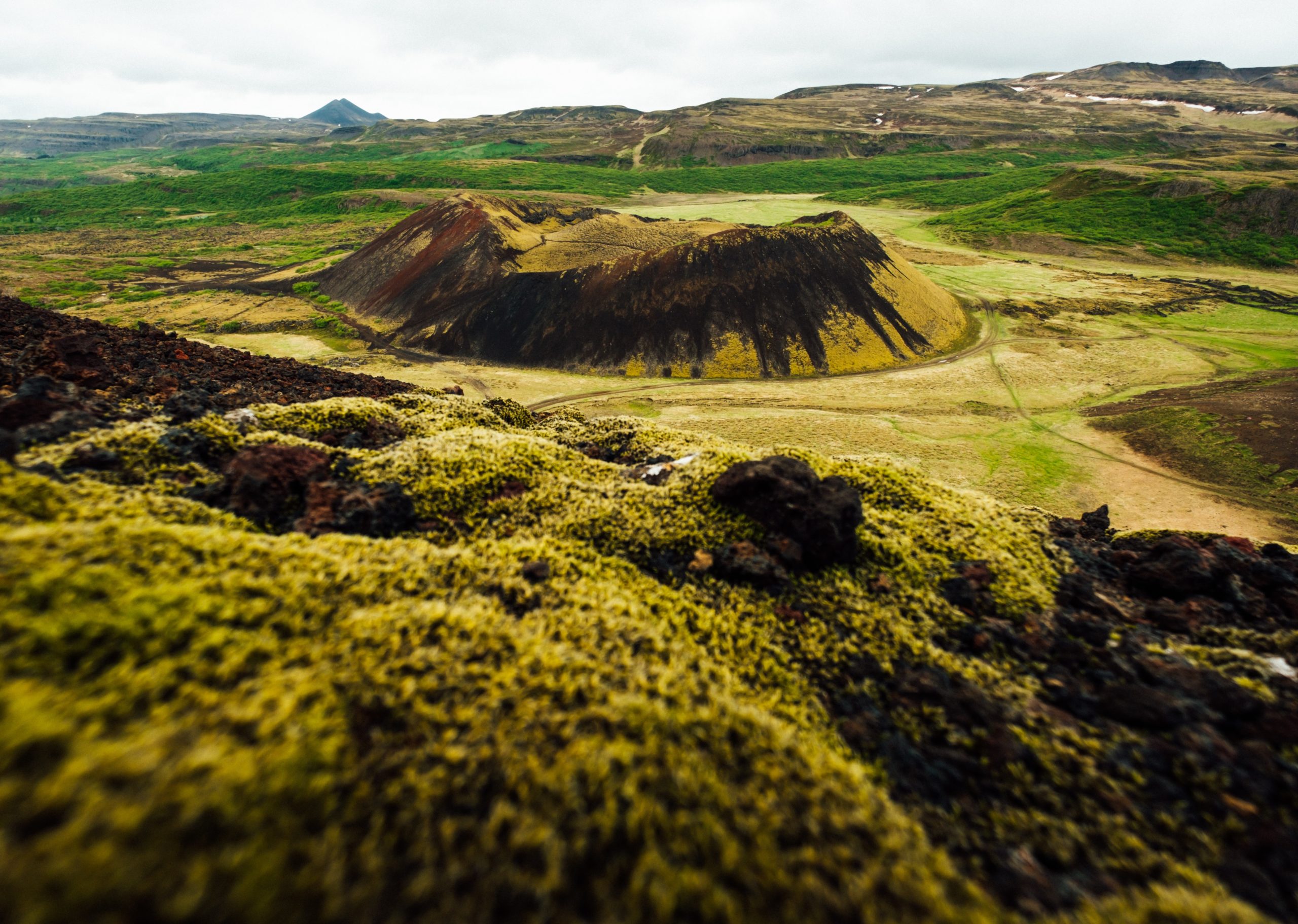 A crater somewhere in the Iceland