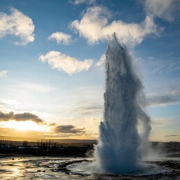 Geyser called Strokkur eurpting