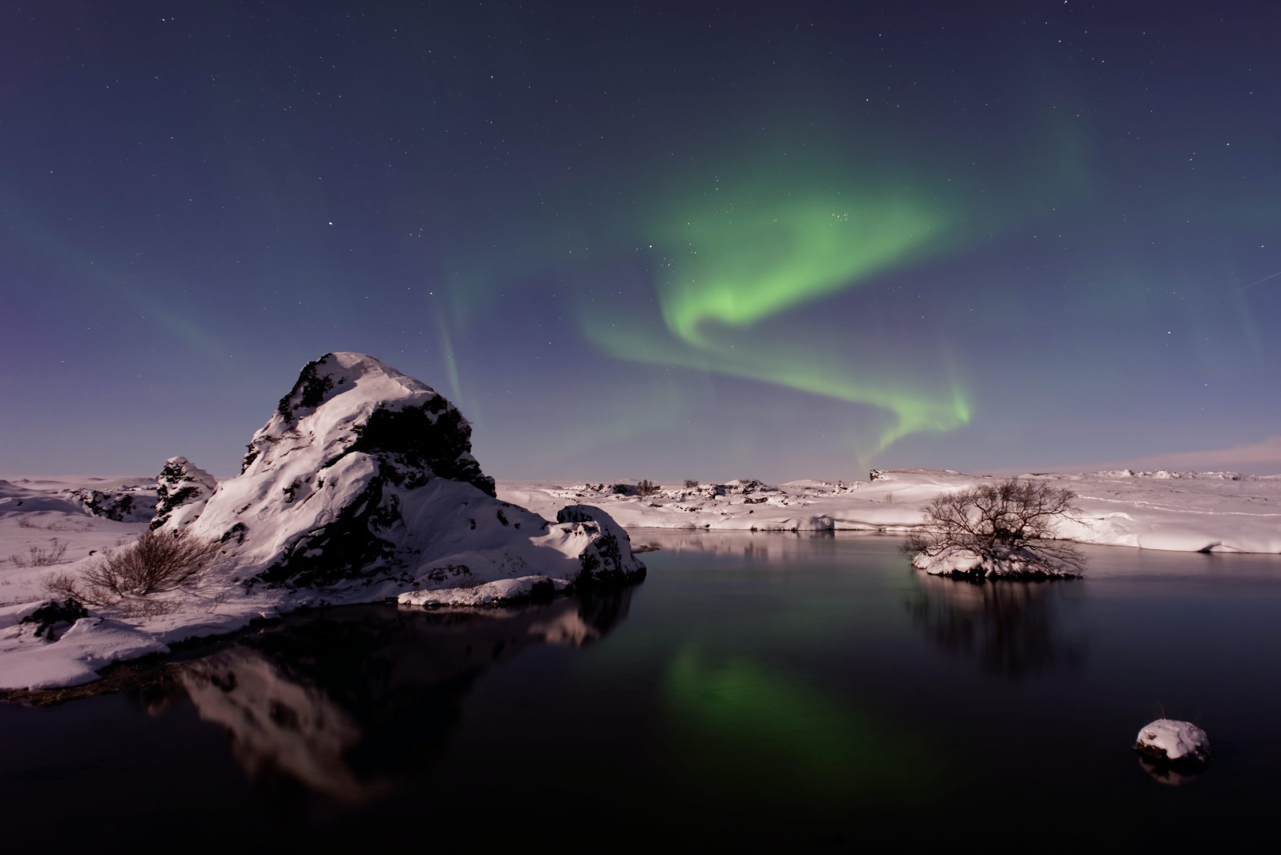 Mývatn and Northern Lights in Iceland