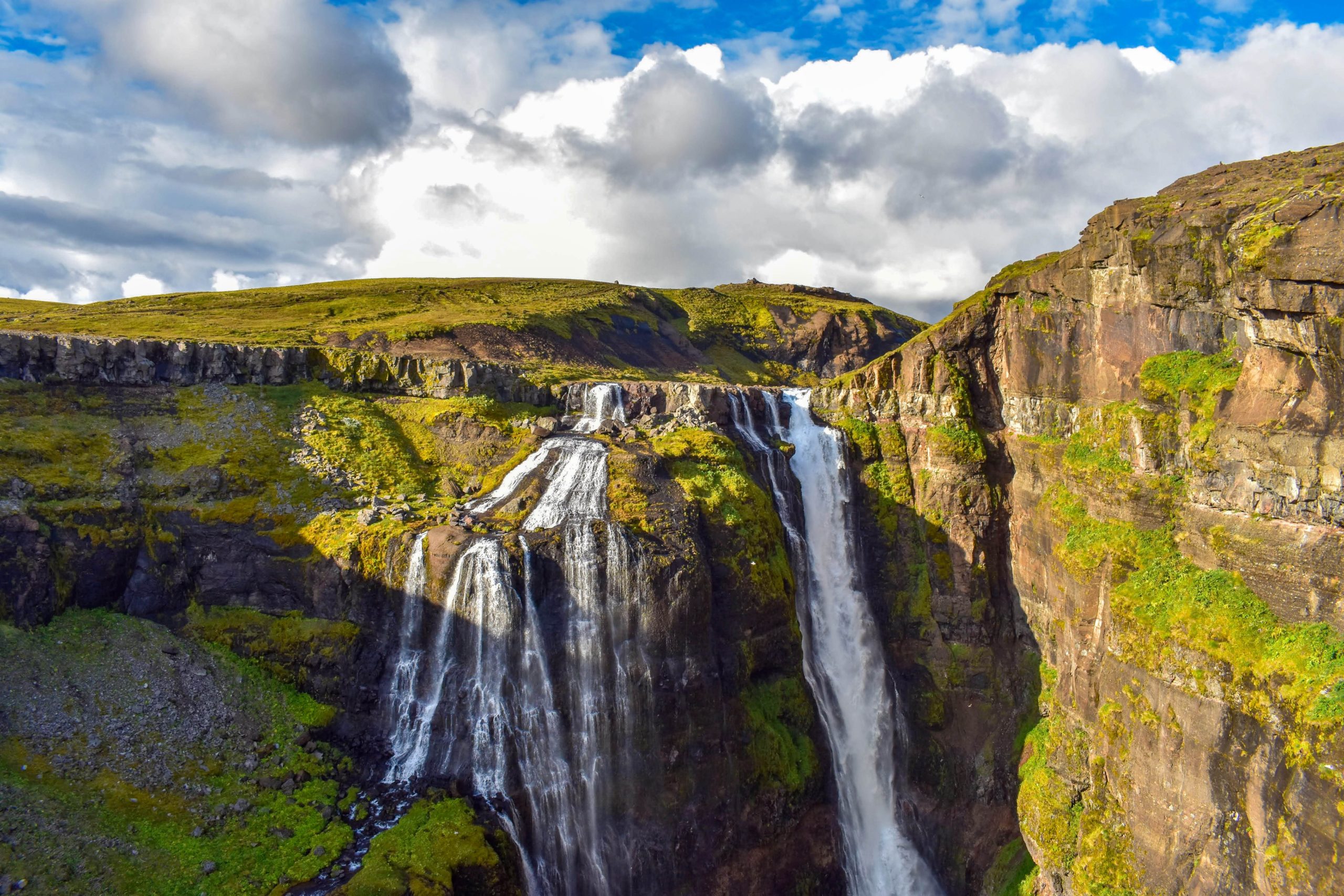 The waterfall, Glymur, in Iceland