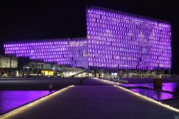 Harpa Concert Hall in Iceland's capital, Reykjav&iacute;k