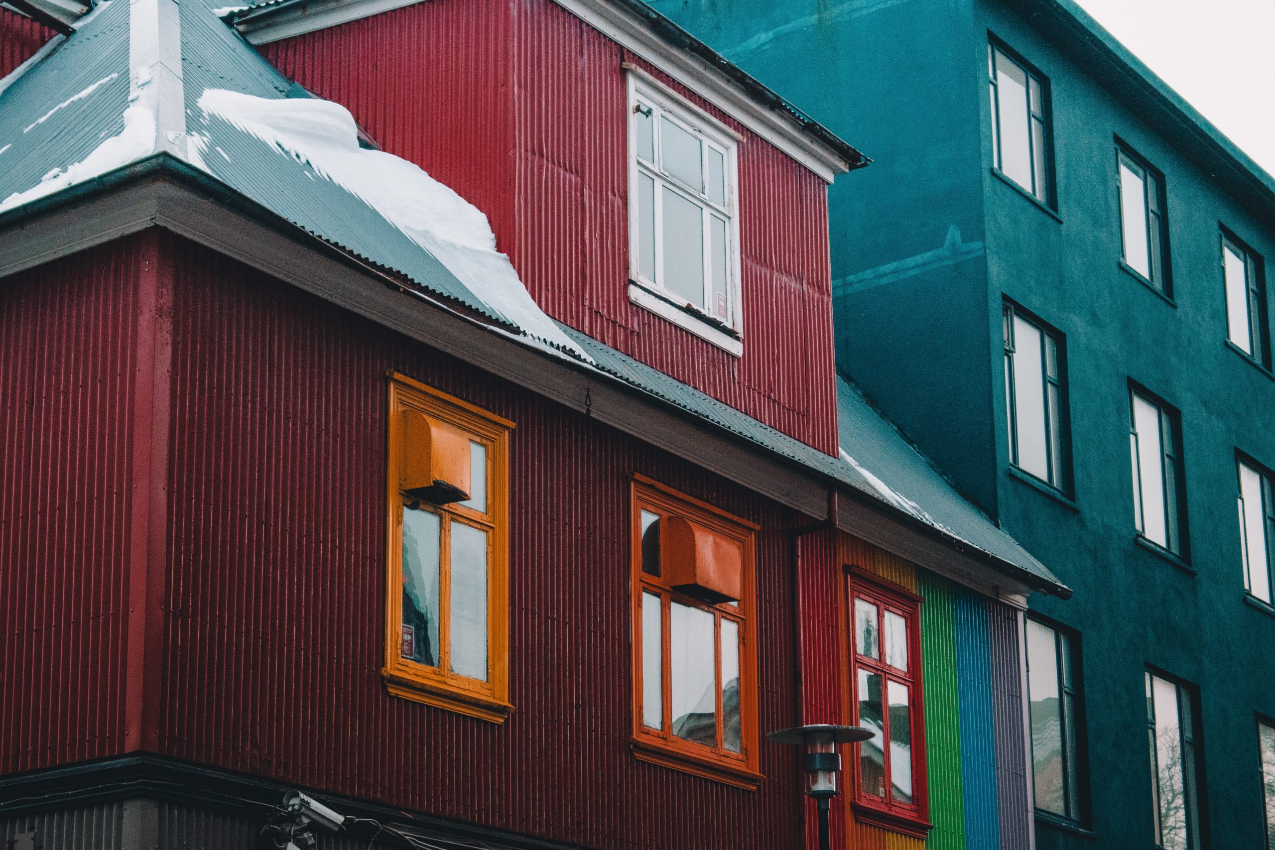Colourful homes in Reykjavík
