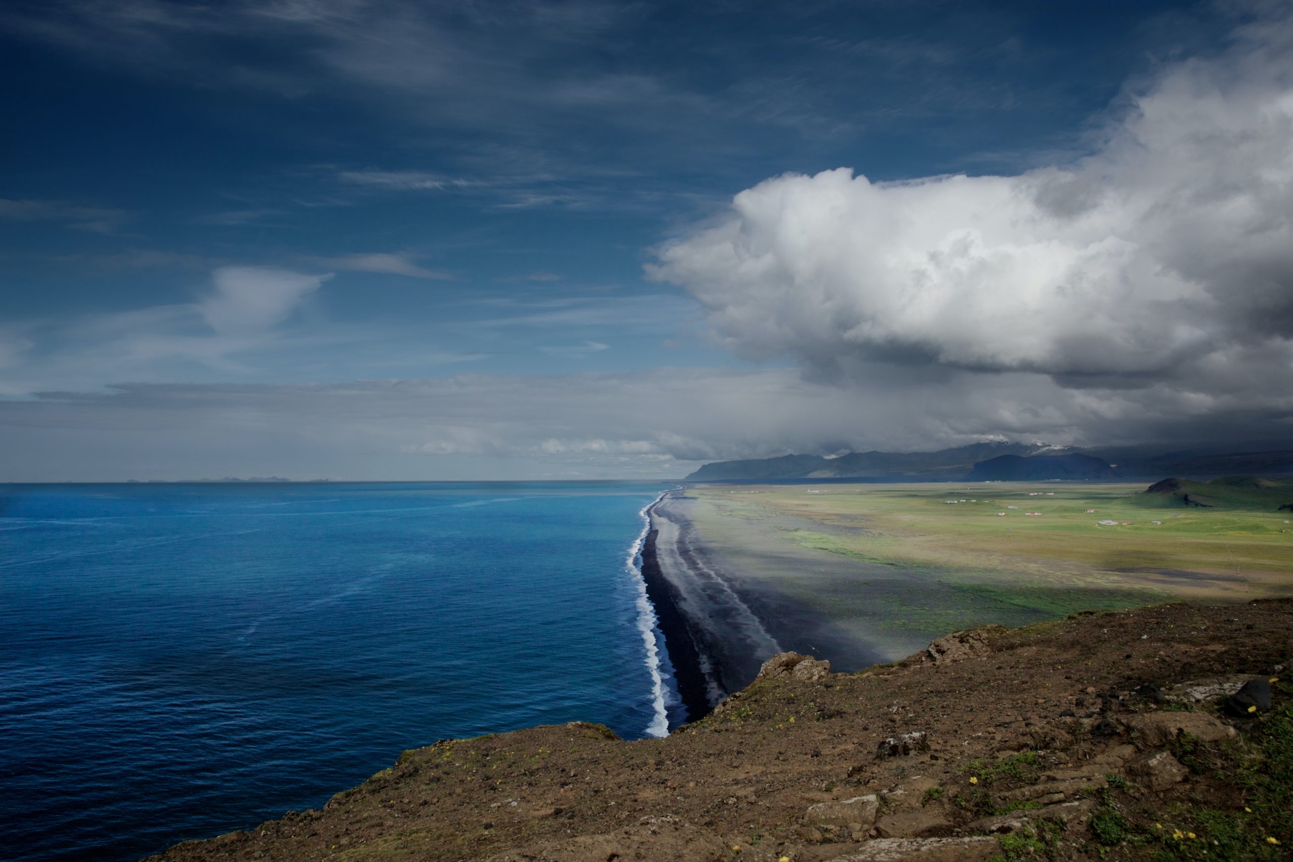 The black sand shores of South Iceland