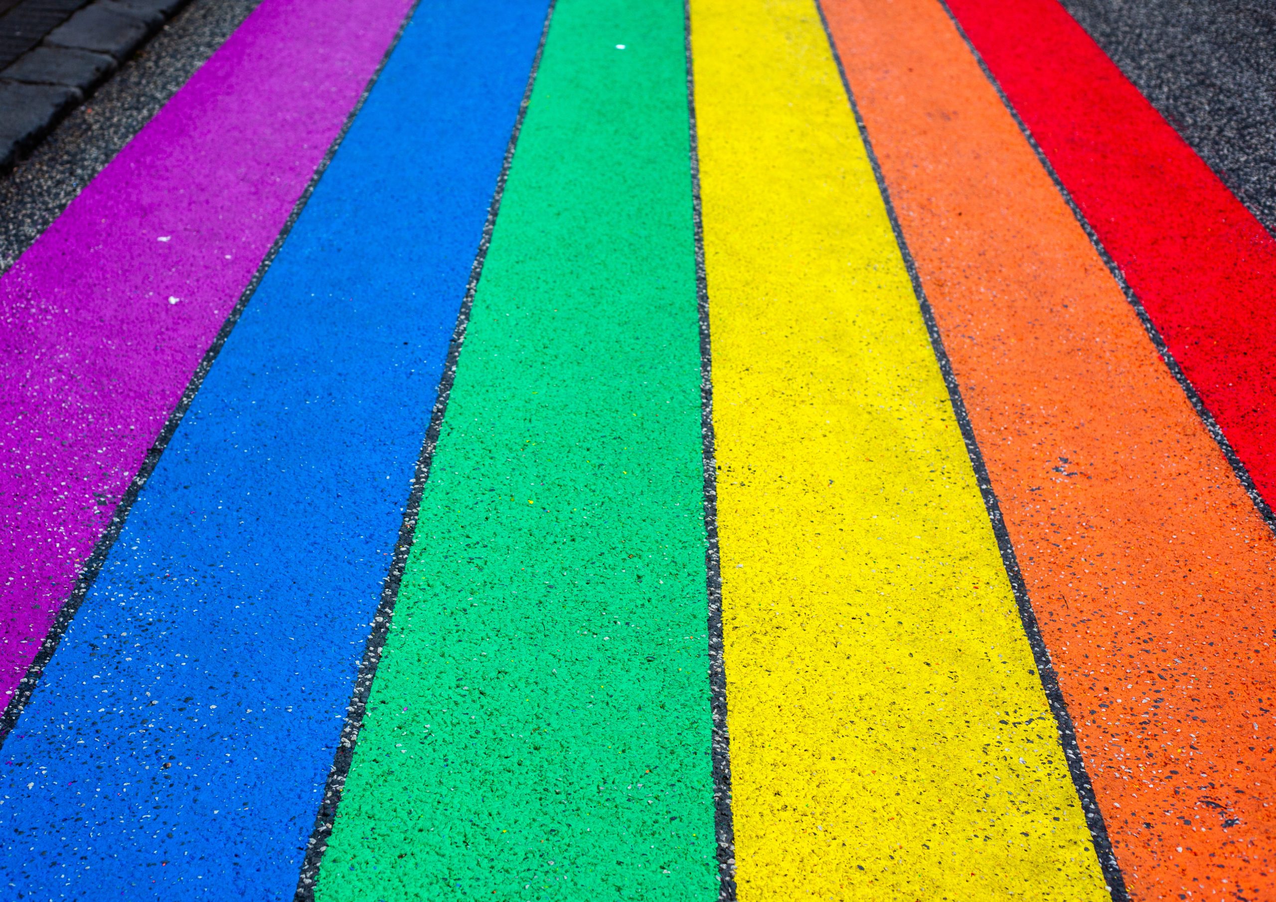 A rainbow street in Reykjavik