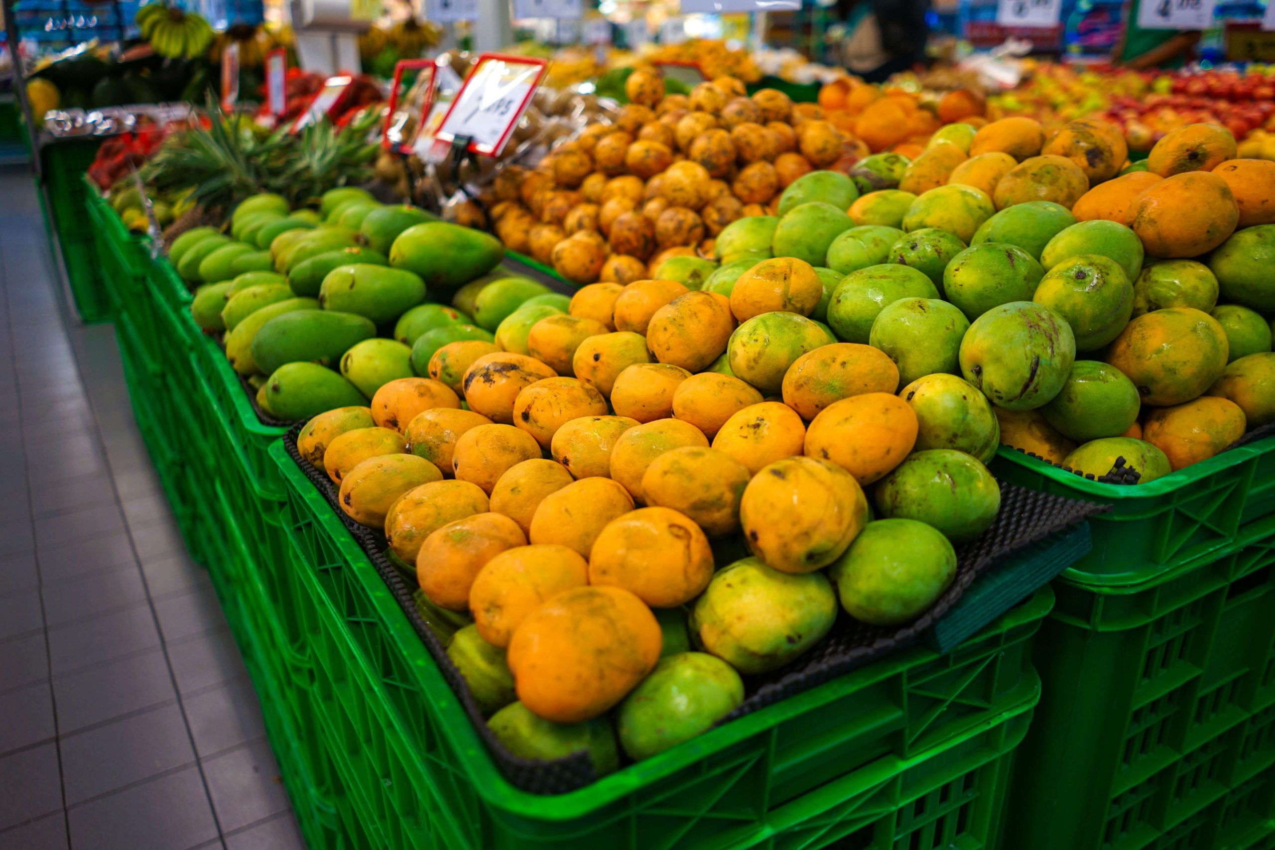 Fruit on sale in an Iceland supermarket