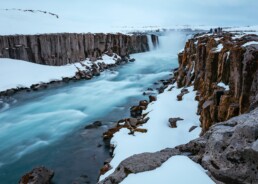 glacial river in eastern Iceland near Studlagil canyon