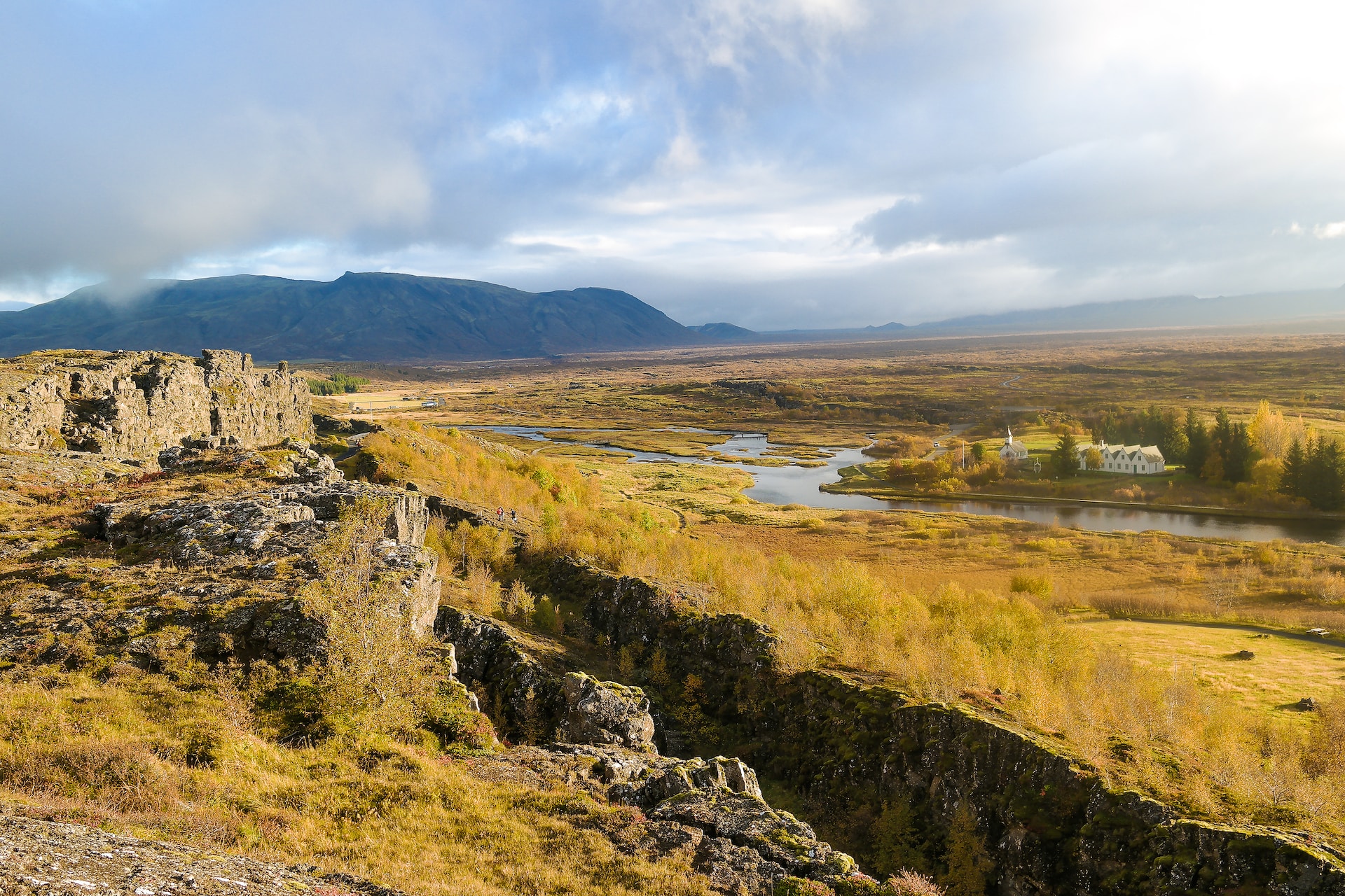 land structure of thingvellir in Iceland